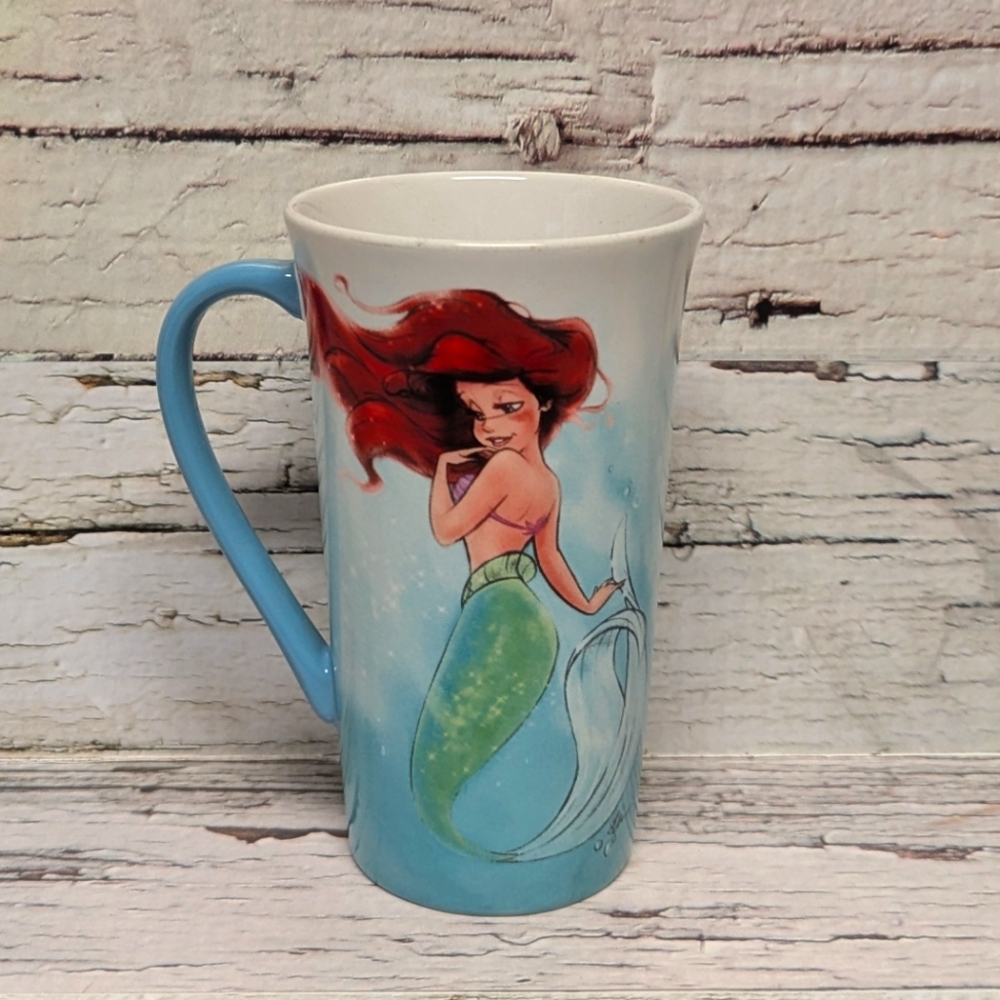 Retired Disney Store Art Of Ariel The Little Mermaid Coffee Tea Cup Mug